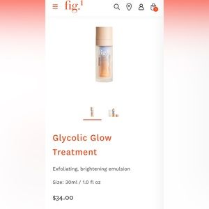 NWT - unopened original packaging Fig 1 glycolic glow treatment